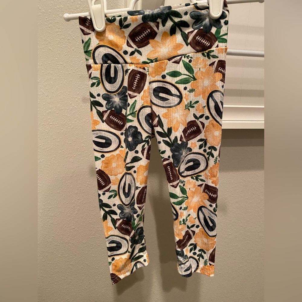 Green Bay Football Leggings Baby 6-9 Months